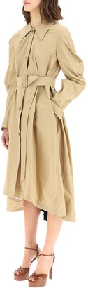 A.W.A.K.E. Mode Trench Coat With Pleated Insert - ShopStyle